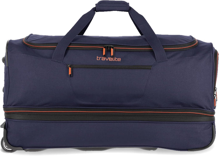 travelite 2-Rad Trolley Reisetasche Gr. L mit Dehnfalte, Gepäck Serie BASICS: Weichgepäck Reisetasch