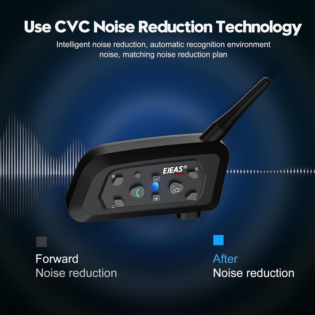 V6C Fusball Schiedsrichter Headset Intercom, Bluetooth Kommunikationssystem für 2 bis zu 6 Personen