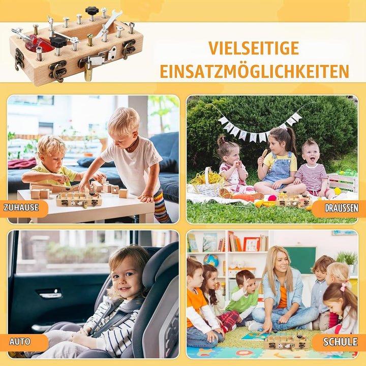 Montessori Schraubendreher Board Set, Montessori Spielzeug für 3 4 5 Jahre alt, Kinder Holz Spielzeu