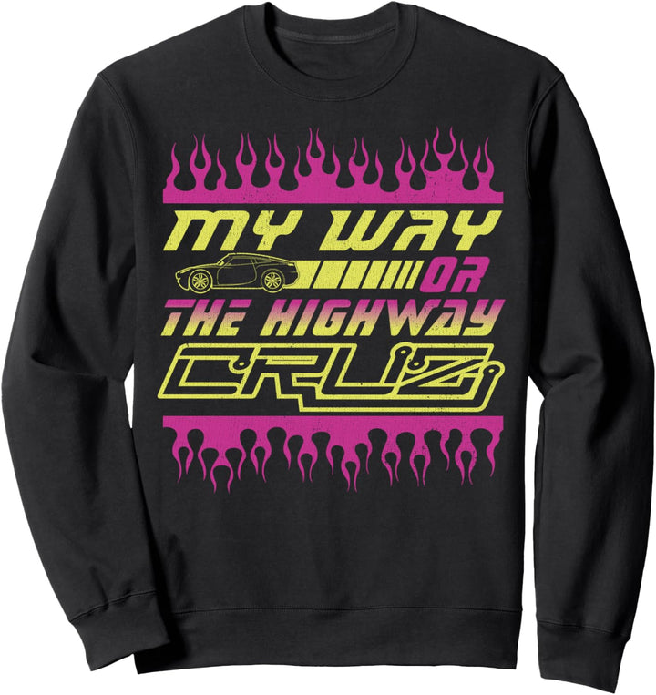 Disney Pixar Cars 3 Cruz Ramirez Highway Text Sweatshirt