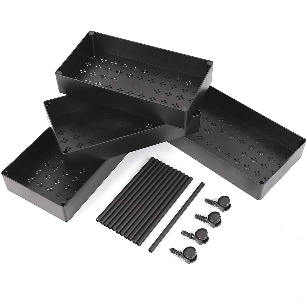 Wefun 4 Schichten Nischenregal Aufbewahrung Badregal Ordnungswagen mit Rollen zum Küche Wohnzimmer S