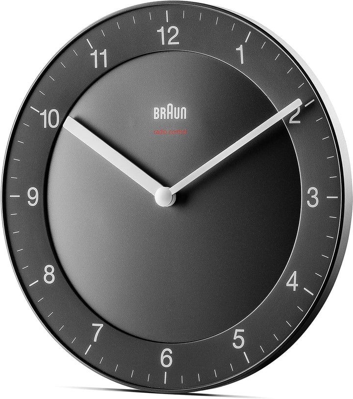 Braun Funkwanduhr Wanduhr, Kunststoff, Schwarz, normal normal Schwarz, normal Schwarz