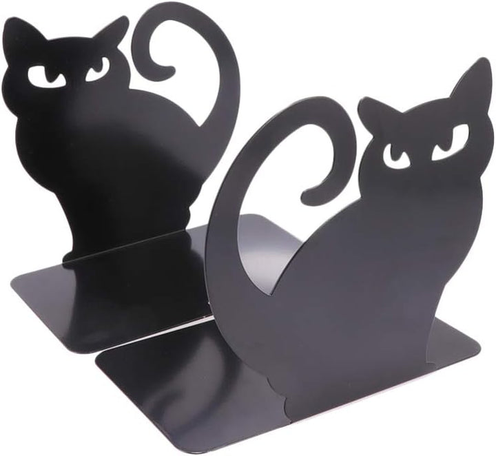 BESPORTBLE 2Pcs Katze Metall Buchstütze Kreative Buchunterstützung Buchstopper Buchorganisator Stehe
