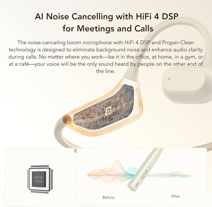 Nuroum OW20B Open Ear Bluetooth Kopfhörer mit Noise-Cancelling Mikrofon, Stummschaltung, Bluetooth 5