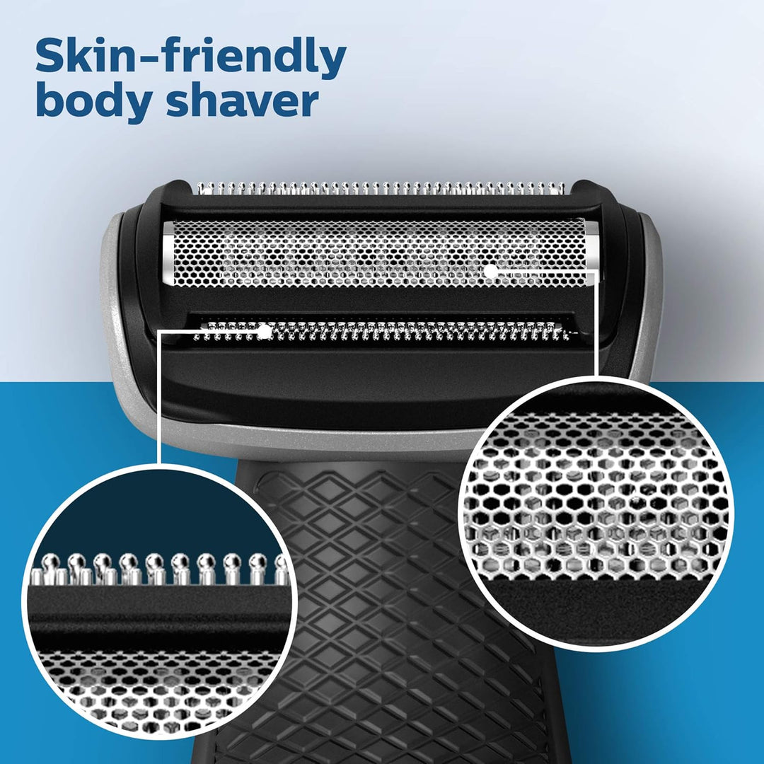 Norelco BG2000 Ersatzkopf für Bodygroom, Schwarzmetall, Wasserdicht, Aufladbar, Männer, Körperpflege