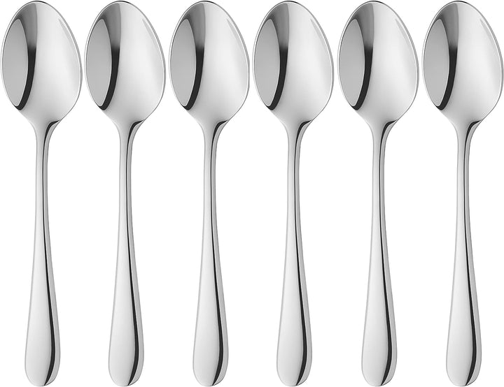WMF Merit Espressolöffel Set 6-teilig, 10,8 cm, Cromargan protect Edelstahl poliert, kratzbeständig,