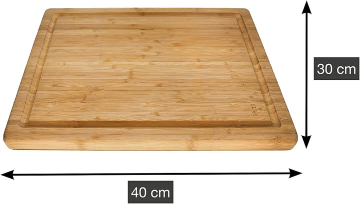 Outdoor und Küche Schneidebrett aus Bambus Holz mit Saftrille, zubehör zum Fleisch schneiden, Grill