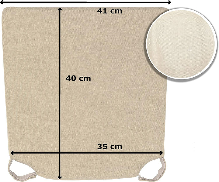 sunnypillow 4er Set Stuhlkissen mit Klettverschluss Polsterauflage Auflage für Stühle - Indoor/Outdo