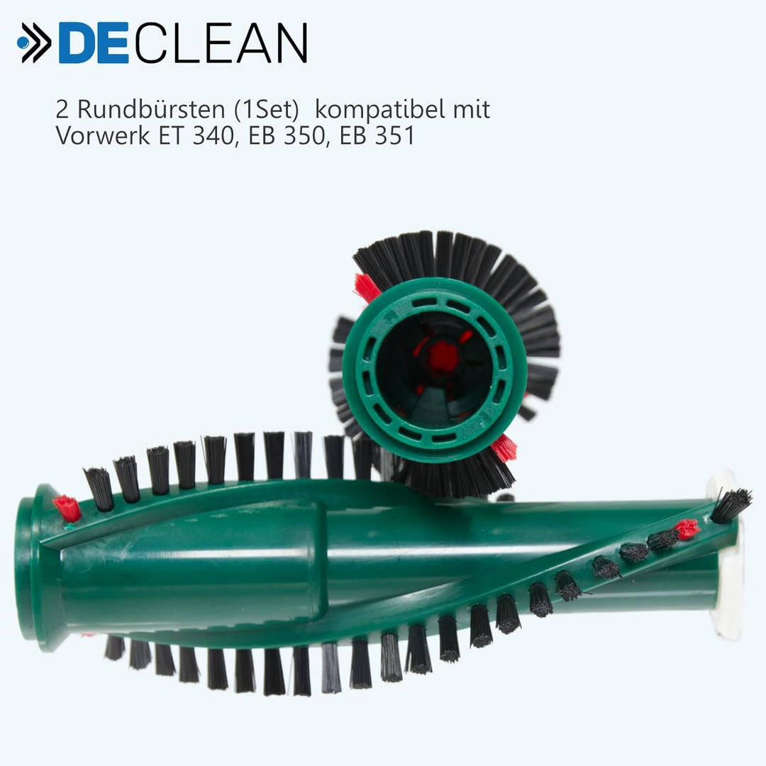 DeClean 1 x HEPA-Filter, 1 x Aktiv-Geruchsfilter Motorfilter 1 Set Bürsten rot/weiss kompatibel mit