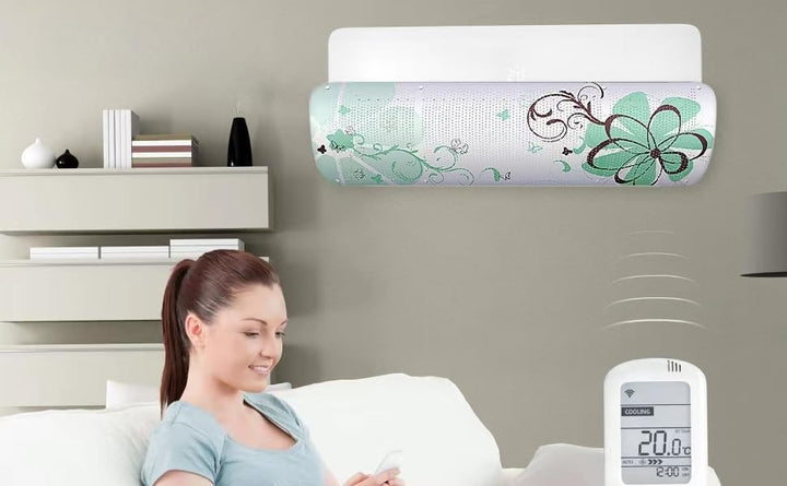 Ncheli Windabweiser für Klimaanlage, Wandmontierte Windschutzscheibe,180 Grad einstellbar, für Zuhau
