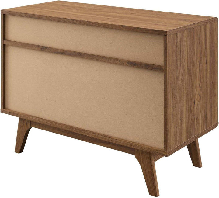 Modway Envision Mid-Century Modern 37" Vinyl-Schallplatten-Ausstellungsstand mit Schubladen, 37 Zoll