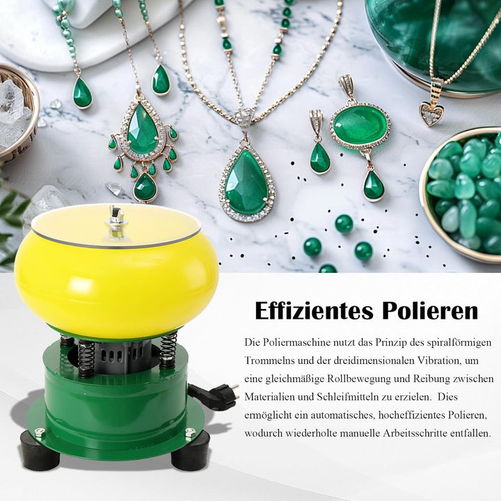 Poliermaschine 100 W vibrierende Poliertrommel Vibrationsbecher Polieren bis 5 KG, Rotary Jewelry Tu