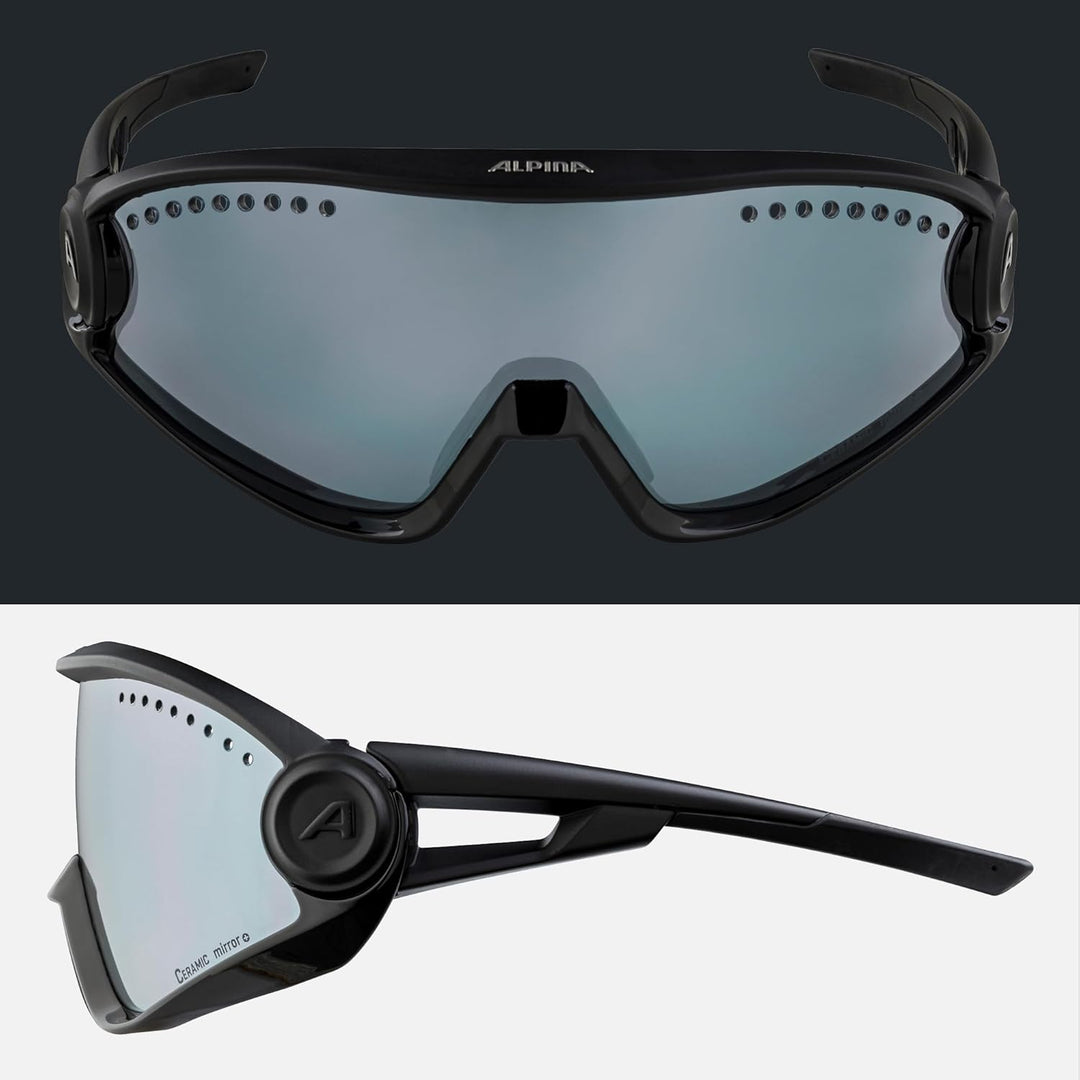 ALPINA 5W1NG - Verspiegelte und Bruchsichere Sport- & Fahrradbrille Mit 100% UV-Schutz Für Erwachsen