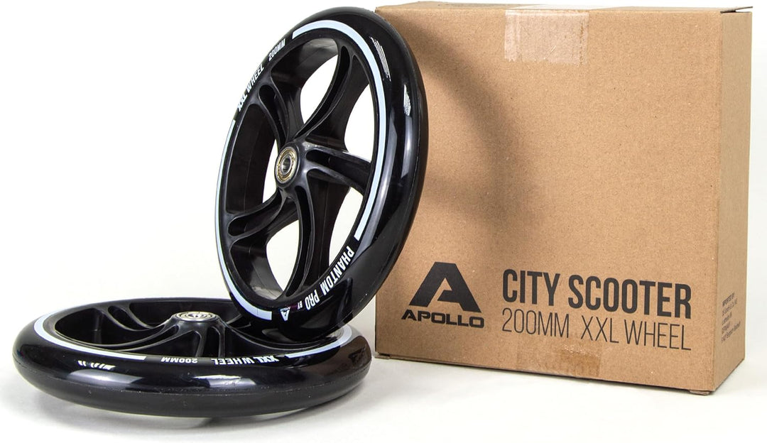 Apollo City Scooter Ersatzräderset Pro Wheels - ABEC 7 Kugellager, Roller Rad Ersatz-Räder passend C