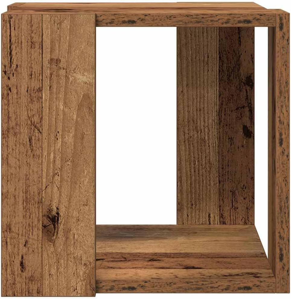 vidaXL Couchtisch Altholz 32 x 32 x 30 cm Holzwerkstoff, Stilvoller Couchtisch für das Wohnzimmer, m