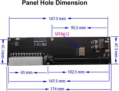 NFHK PCI-E 3.0 M.2 M-Key zu Oculink SFF-8612 SFF-8611 Host Adapter für GPD Win Max2 Externe Grafikka