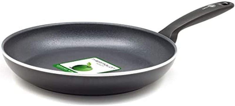 GreenPan Andorra Gesunde Antihaft-Keramik Bratpfanne 28 cm, PFAS-frei, Induktion, Backofenfest, Schw