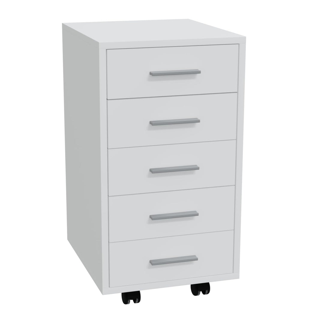 HAGO24 | Rollcontainer | Bürocontainer | Büroschrank | Aktenschrank | Rollschrank | 5 Schubladen | A