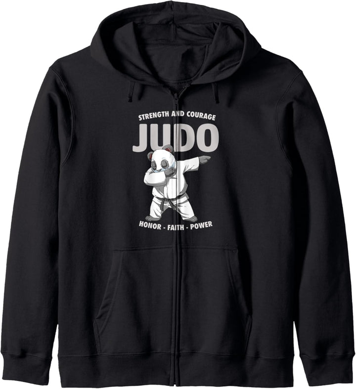 Dabbing Funny Judo Panda - Judoka Judoist Japanische Kapuzenjacke