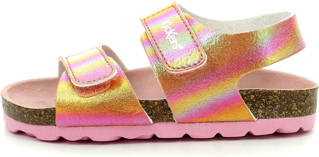 Kickers Unisex Kinder Summerkro Sandale, Rose Rainbow