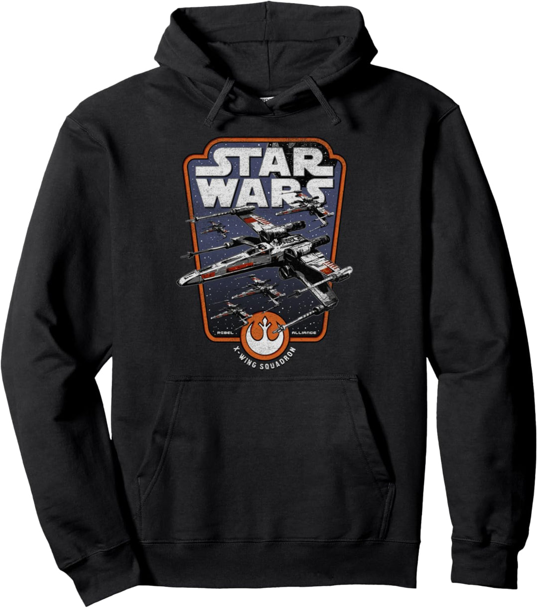 Star Wars X-Wing Squadron Distressed Patch Pullover Hoodie