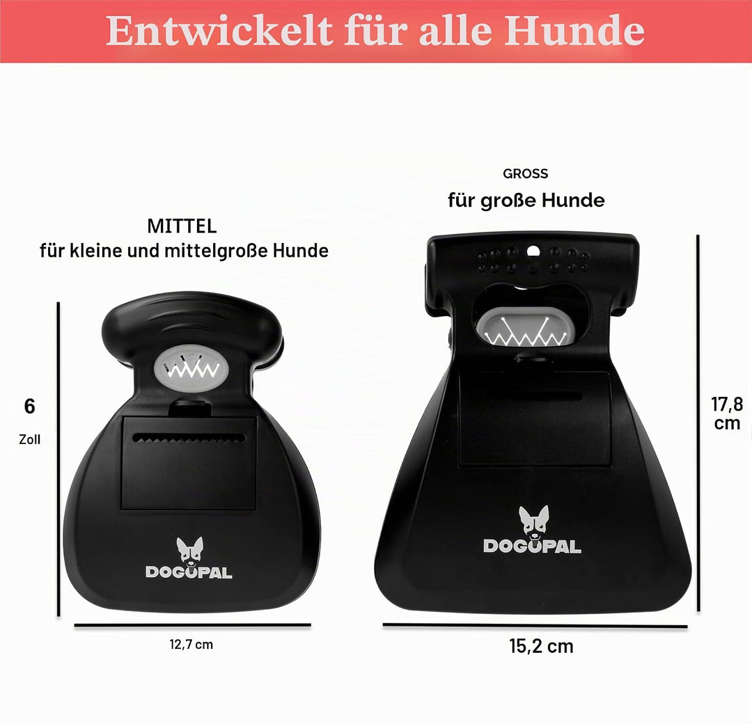 DOGOPAL Hundekotgreifer mit Beutel für Unterwegs - Tragbare Hundekotschaufel mit Erweiterbarem Fach