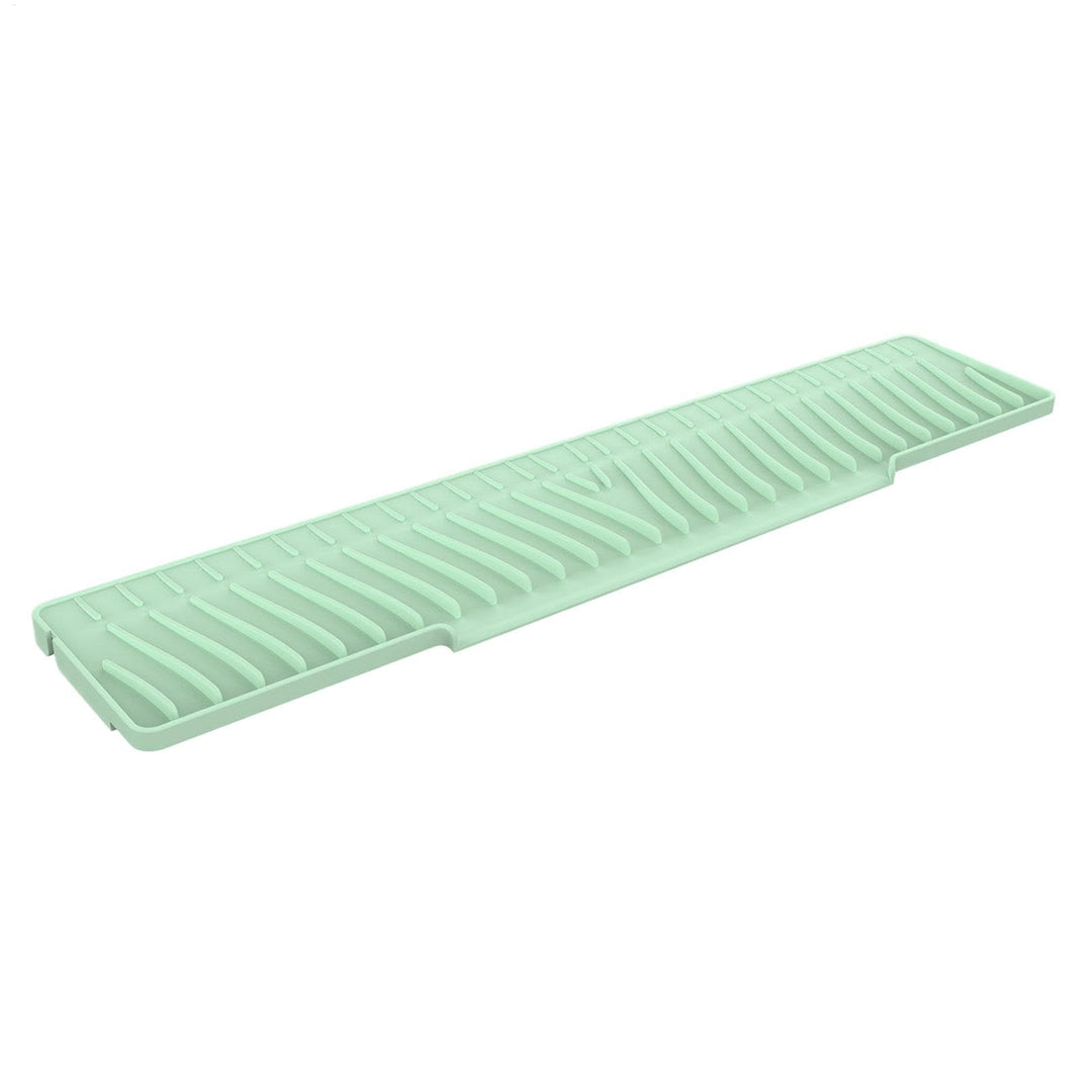Sink Water Splash Guard, Foldable Silicone Drying Mat, 58x12.5cm, Versatile Drainage Pad for Kitchen
