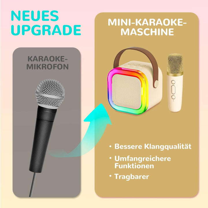 Kinder Karaoke Maschine mit Karaoke mikrofon Kinder: Wowstar Kinder Karaoke mit Mikrofon - Mini Kara