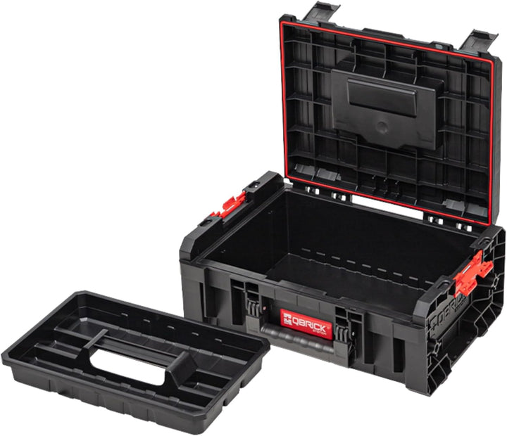 Qbrick Werkzeugkasten Technician PRO - 450 x 330 x 170 mm - Werkzeugkoffer mit Werkzeugträger, Werkz