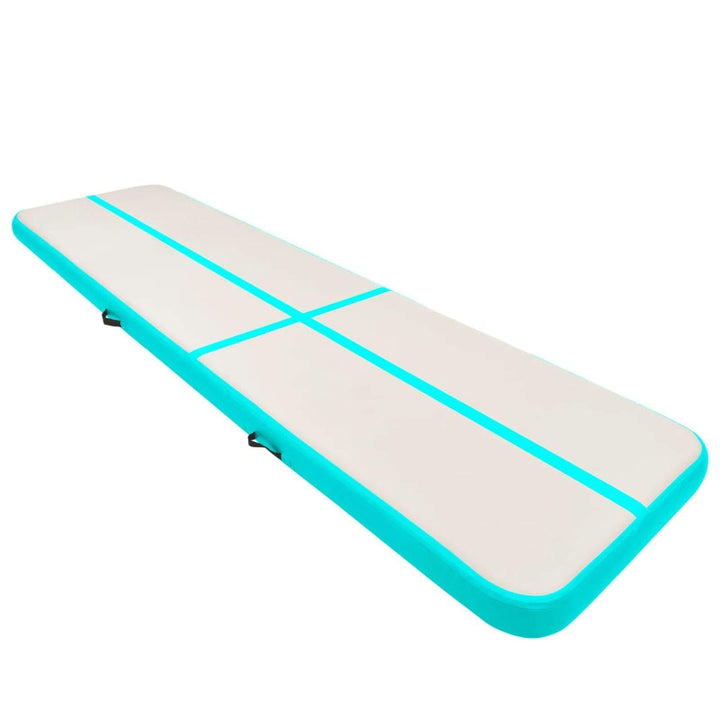 Aufblasbare Gymnastikmatte mit Pumpe, Turnmatte, Gymnastics Mat, Tumbling Matte, Airmatte, 800x100x1
