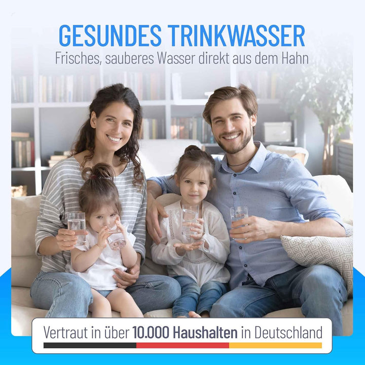 Premium Untertisch Wasserfilter, 8 Liter/Minute, entfernt 100 Schadstoffe, hohe Kapazität, kein sepa