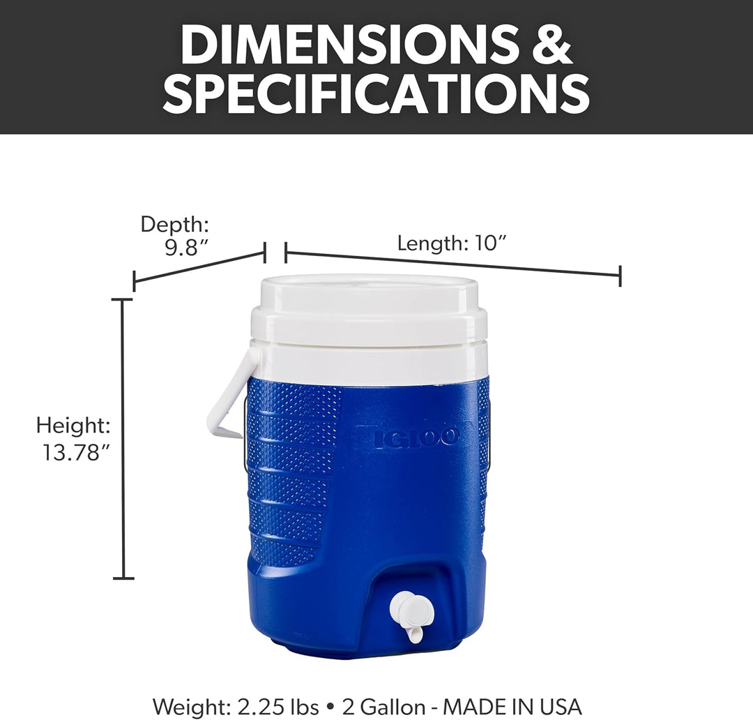 Igloo Sport 2 Gallon Getränkebehälter mit Zapfhahn, 7.6 Liter,