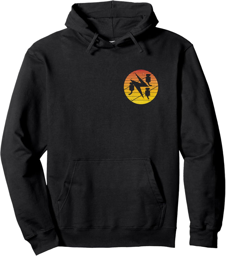 Zunftzeichen Elektriker/Elektroniker Retro Orange auf Brust Pullover Hoodie