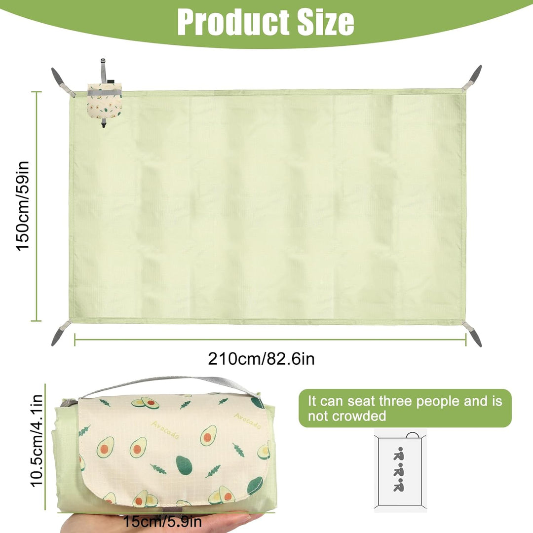 GOSHIES 150 x 210 cm Picknickdecke Wasserdicht Mini Picknickdecke Ultradünn & Kompakt Stranddecke fü
