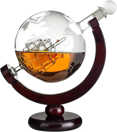 Whisky Karaffe Globus | Whiskey Geschenke für Männer | Weihnachtsgeschenke für Männer | Globus Dekan