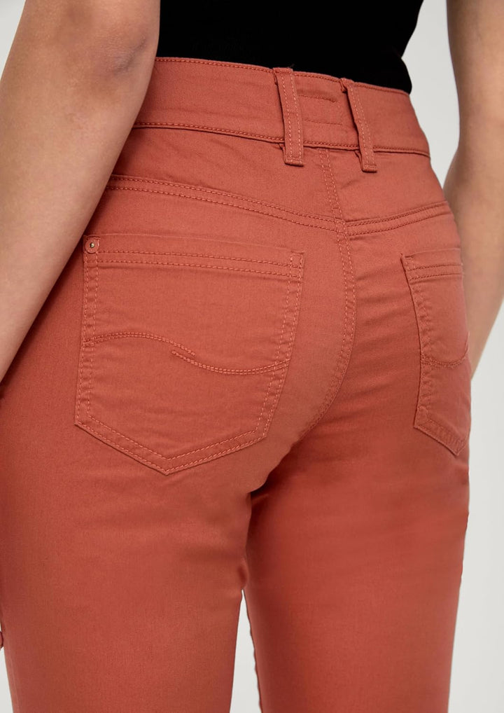 QS Slim: Capri aus Baumwollsatin 32 Orange, 32 Orange