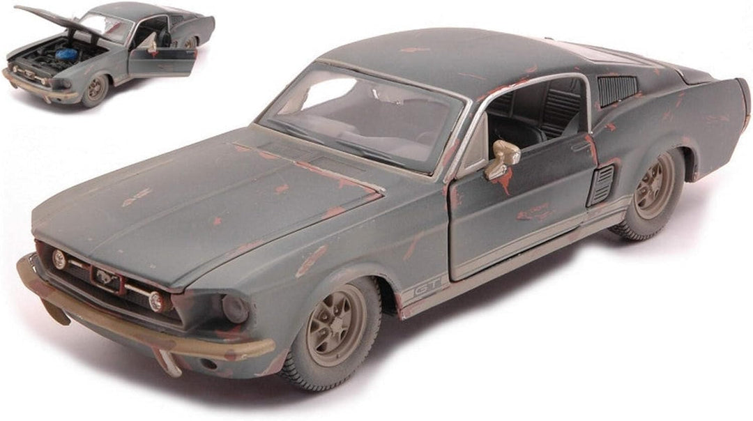 Maisto Scale Modell KOMPATIBEL MIT Ford Mustang Old Friends 1967 Dirty Version Black 1:24 MI32142