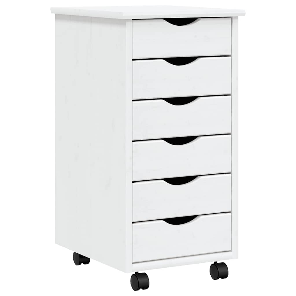 vidaXL Rollschrank, Rollcontainer mit 6 Schubladen, Kommode Schubladenschrank mit Rollen, Büroschran