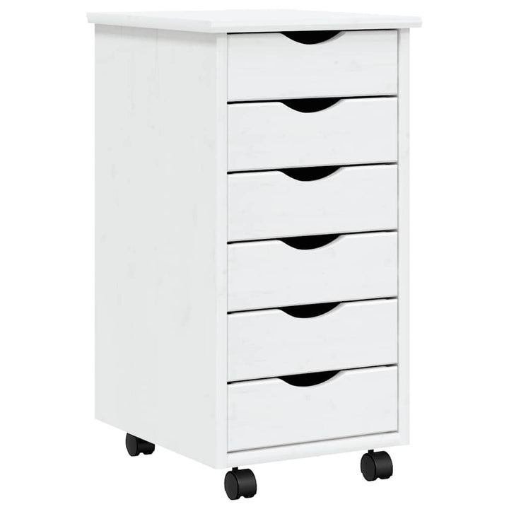 vidaXL Rollschrank, Rollcontainer mit 6 Schubladen, Kommode Schubladenschrank mit Rollen, Büroschran