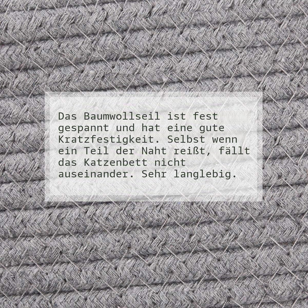 Haustier Katzenbett Haustierbett Katzenbettchen Katzenkörbchen Katzennest Katzenkorb Grau Rund 40cm