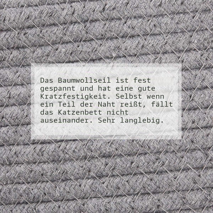 Haustier Katzenbett Haustierbett Katzenbettchen Katzenkörbchen Katzennest Katzenkorb Grau Rund 40cm