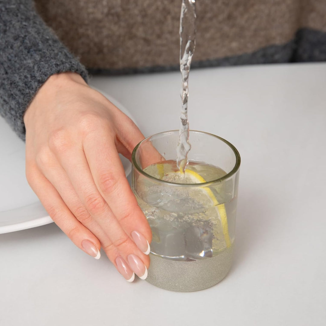 IWAS Upcycling-Trinkgläser, transparent, 250 ml, 6 Stück