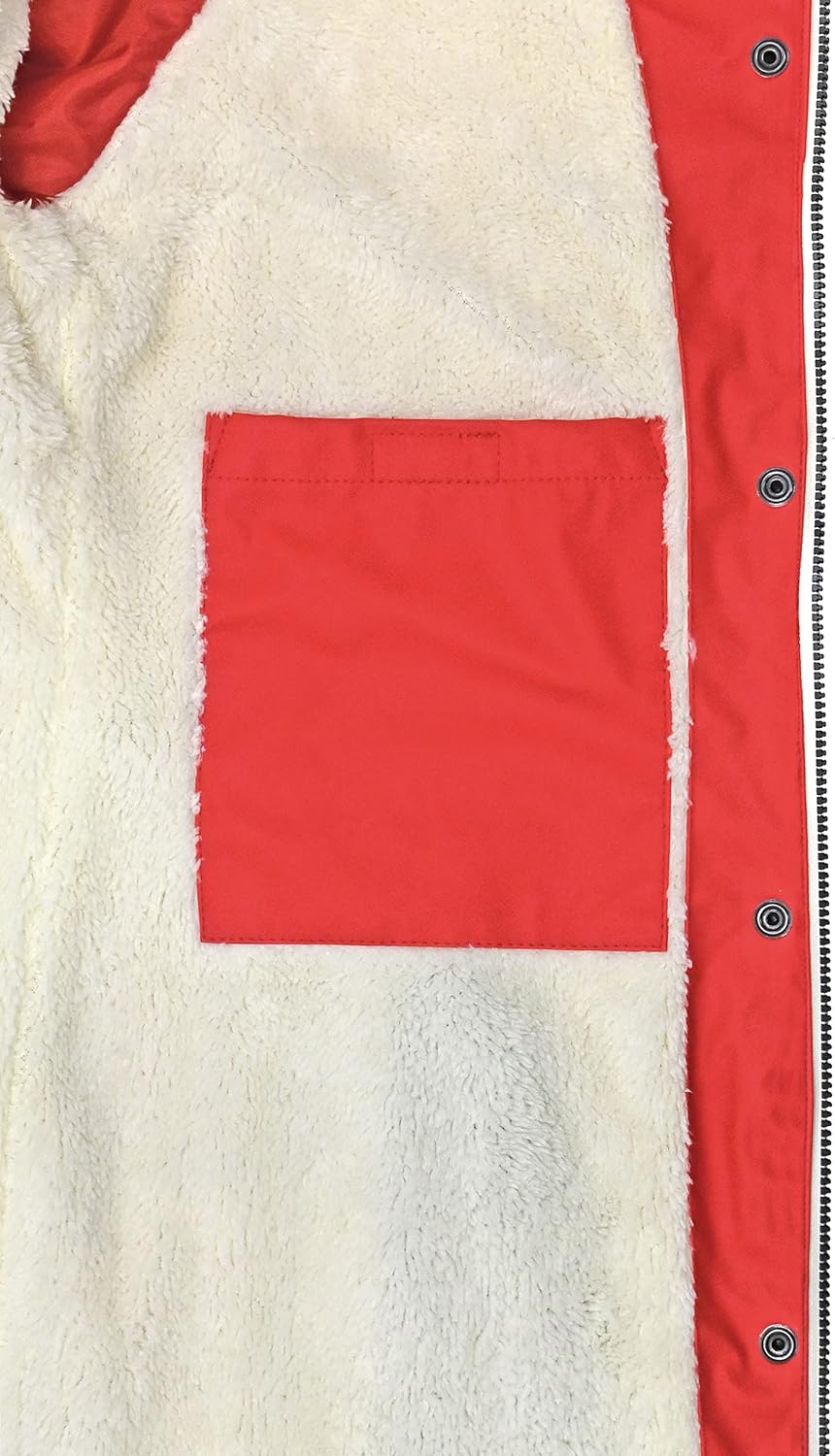 Regenliebe Damen Regenmantel wasserdicht Friesennerz mit Teddyfleece gefüttert 38 Rot, 38 Rot