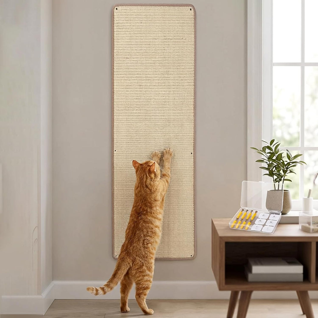 Kratzmatte Katze 40x200 cm Kratzbretter Natürliche Sisal Kratzmatte Katzenkratzmatte Kratzschutz für