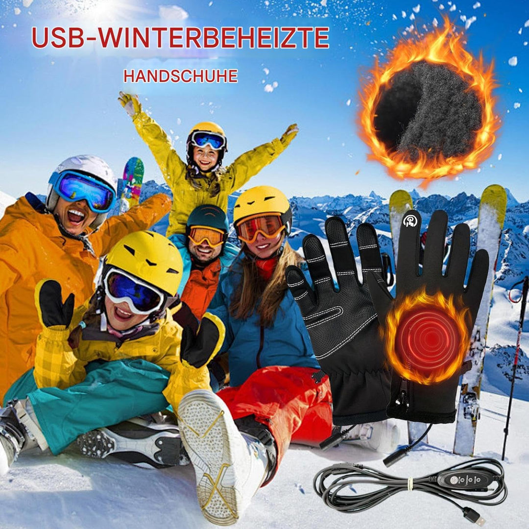 Elektrische Heizhandschuhe | USB-aufladbare Touchscreen-Heizhandschuhe,3 Stufen Heizmuffen Für Damen