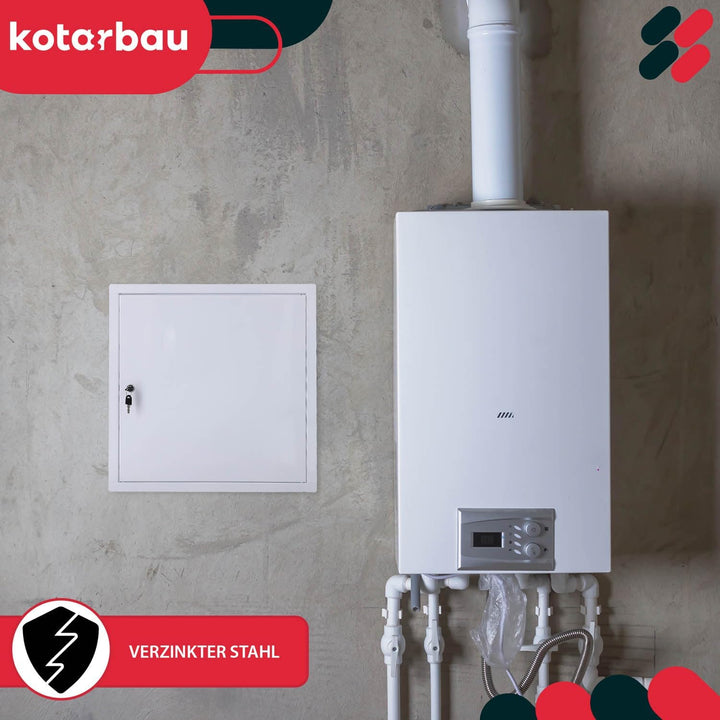 KOTARBAU® Revisionsklappe 50 x 50 cm Trockenbau Revisionstür mit Schlüsselschloss Sicherungskasten U