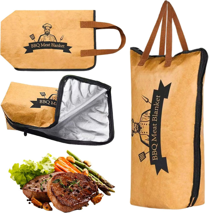 Grilldecke zum Ausruhen von Fleisch, Wiederverwendbare Brisket Decke, BBQ Blanket mit Reissverschlus