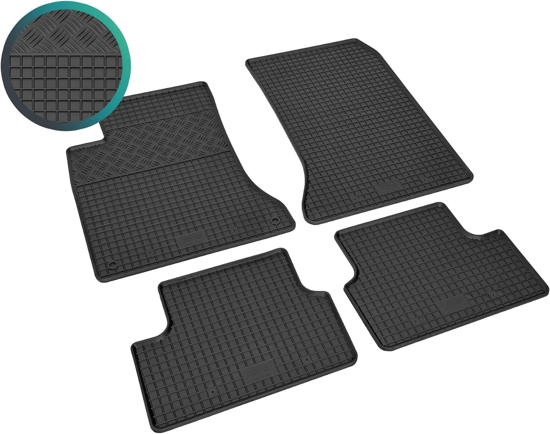 Passgenaue Kofferraumwanne und Gummifussmatten geeignet für B-Klasse (W246) Bj. 2011-2019 EIN Set