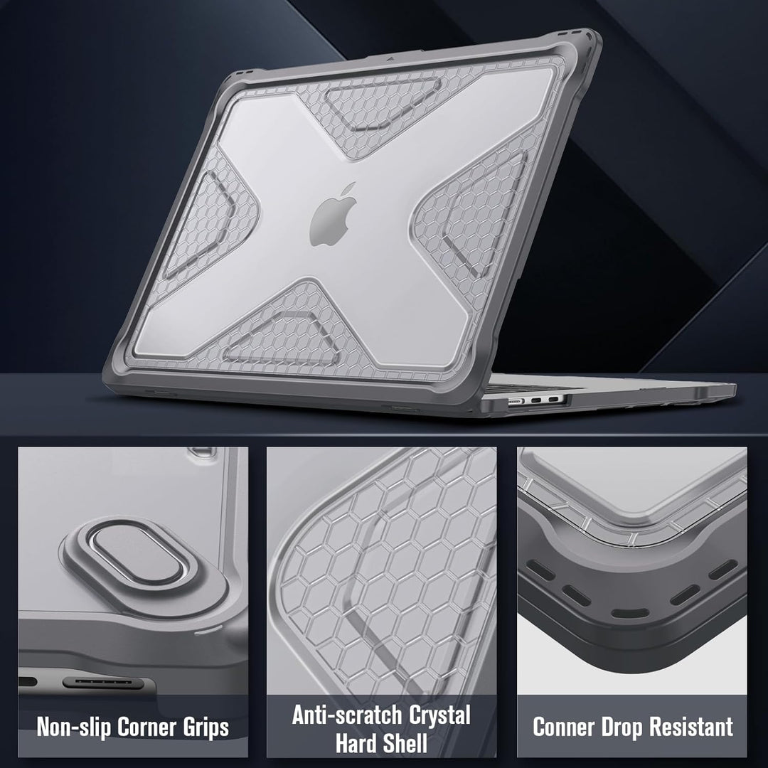 Fintie Hülle Kompatibel mit MacBook Air 15 M2 Chip (2023 Freisetzung) A2941, Ganzkörper-Rugged Hybri