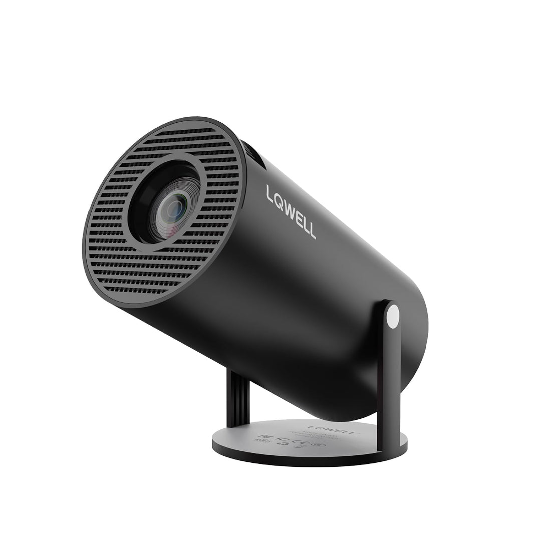 LQWELL® Beamer, Mini Projektor, unterstützt 5G WiFi, BT5.0 mit Android OS, Auto Trapezkorrektur, 220